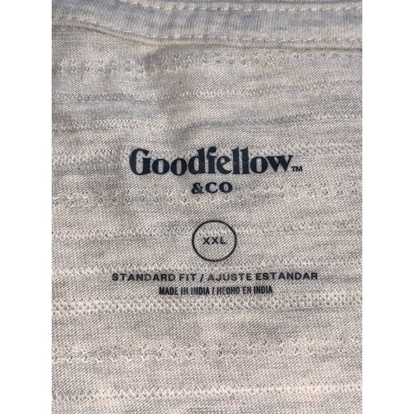 Goodfellow & Co Mens Beige Striped Crewneck T-Shirt Casual Short Sleeve Size XXL - Picture 8 of 10